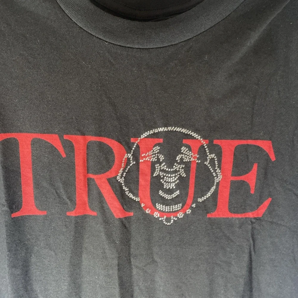 NWT TRUE RELIGION MSRP $59.00 MEN BLACK CREW NECK SHORT SLEEVE T-SHIRT SIZE‎ L